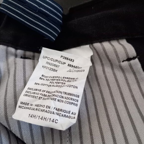 Dickies Men's Wide Leg Pants Size 14 Black Elastic Waist Relaxed Fit - Picture 9 of 10